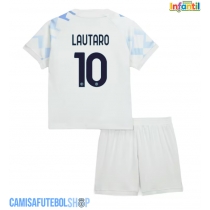 Camisa de time de futebol Inter Milan Lautaro Martinez #10 Replicas 2º Equipamento Infantil 2025-26 Manga Curta (+ Calças curtas)